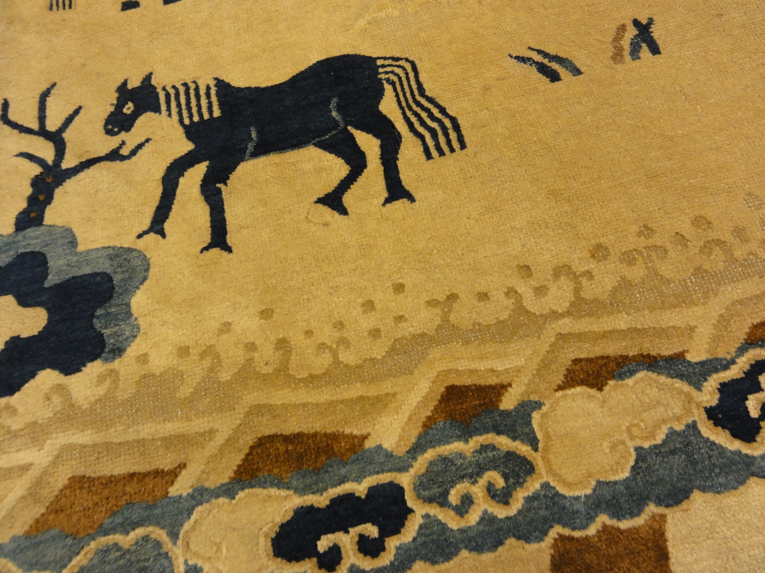 Antique Seven Horses Emperor’s Rug 30533