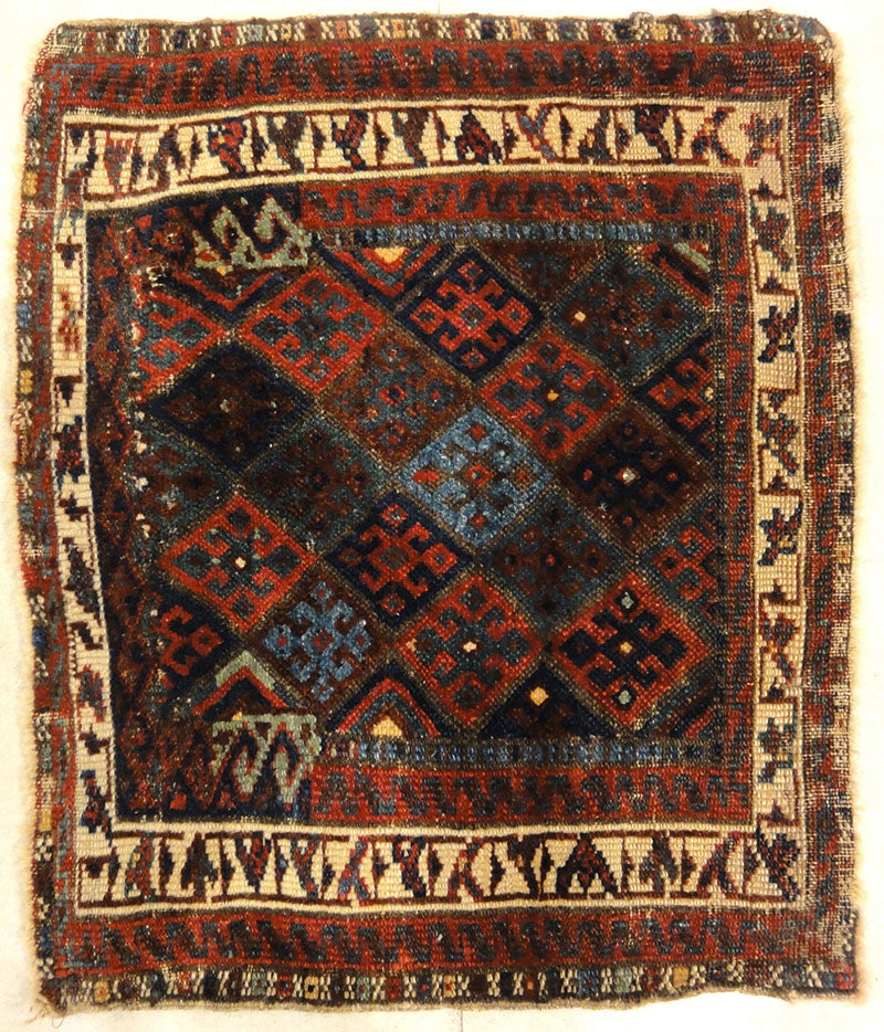 Antique Persian Jaf Kurd Rug Circa 1880. A piece of genuine authentic woven carpet art sold by Santa Barbara Design Center Rugs and More.