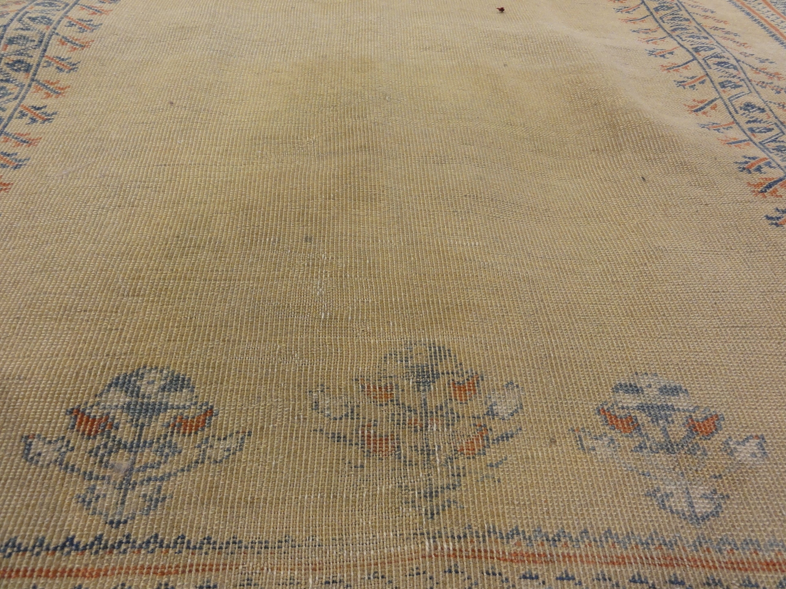 Antique Transylvanian 17th Century Turkish Prayer Rug. A fine piece of genuine woven carpet art sold at the Santa Barbara Design Center.