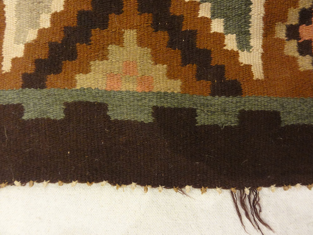 Antique Small Swedish Kelim Rug. A piece of antique woven carpet art sold by the Santa Barbara Design Center, Rugs in More in Santa Barbara, California.