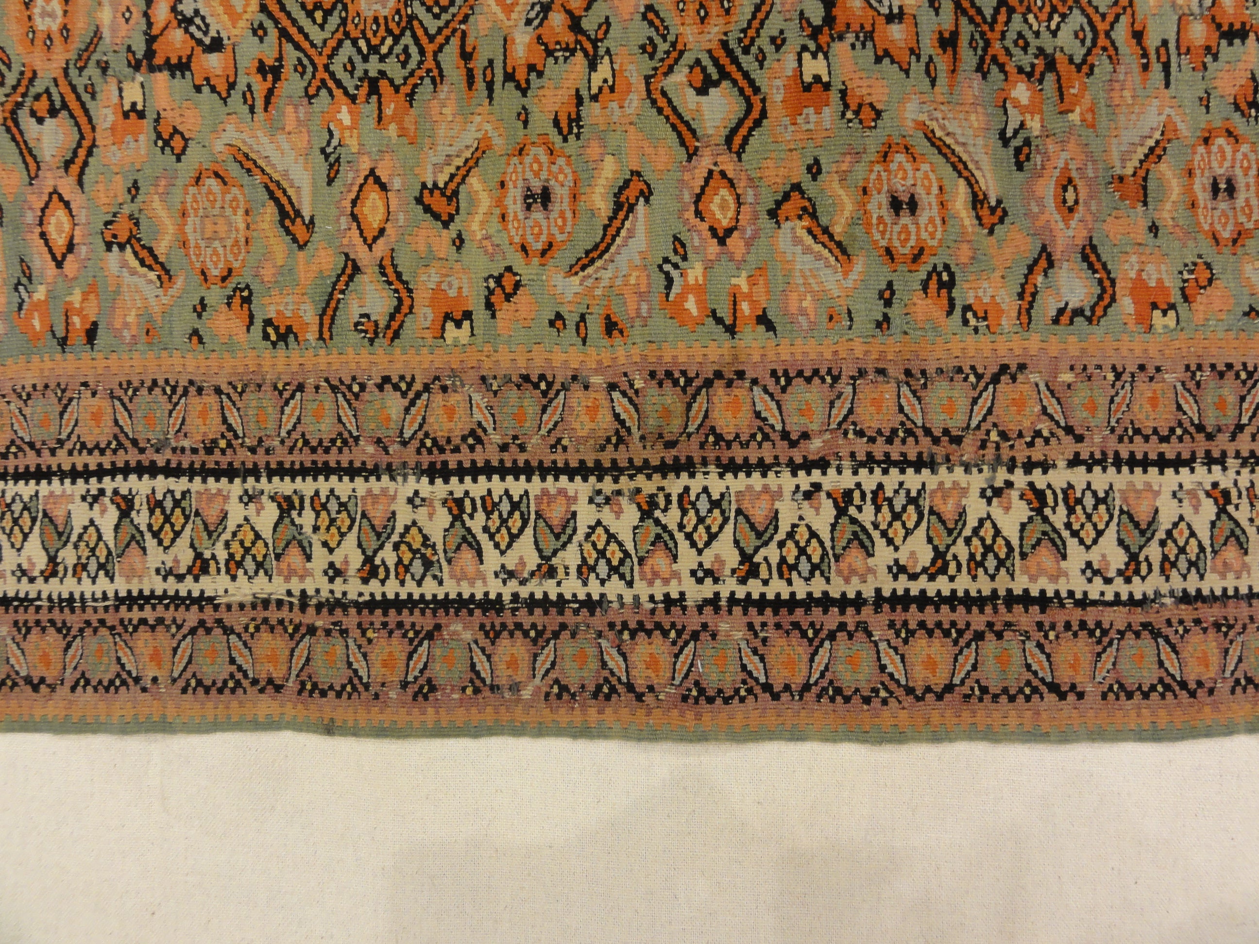 Antique early 19th Century Persian Senneh Kilim , the oldest senneh kelim we encountered 30121