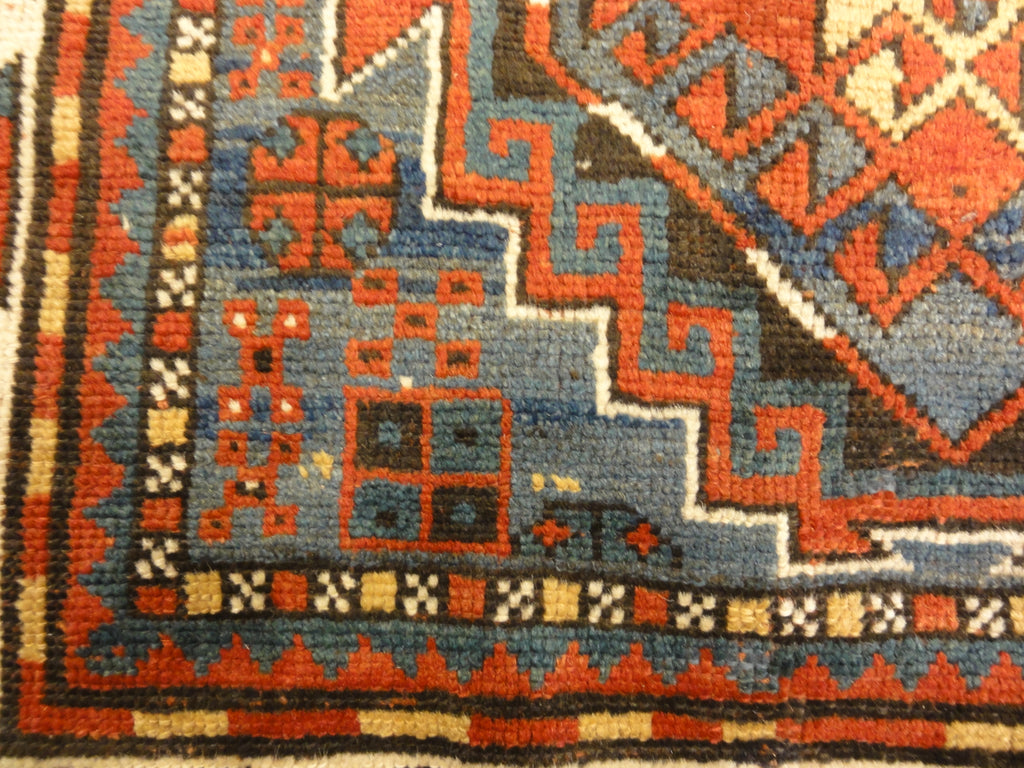 30530 Antique Kazak Rug Circa 1880