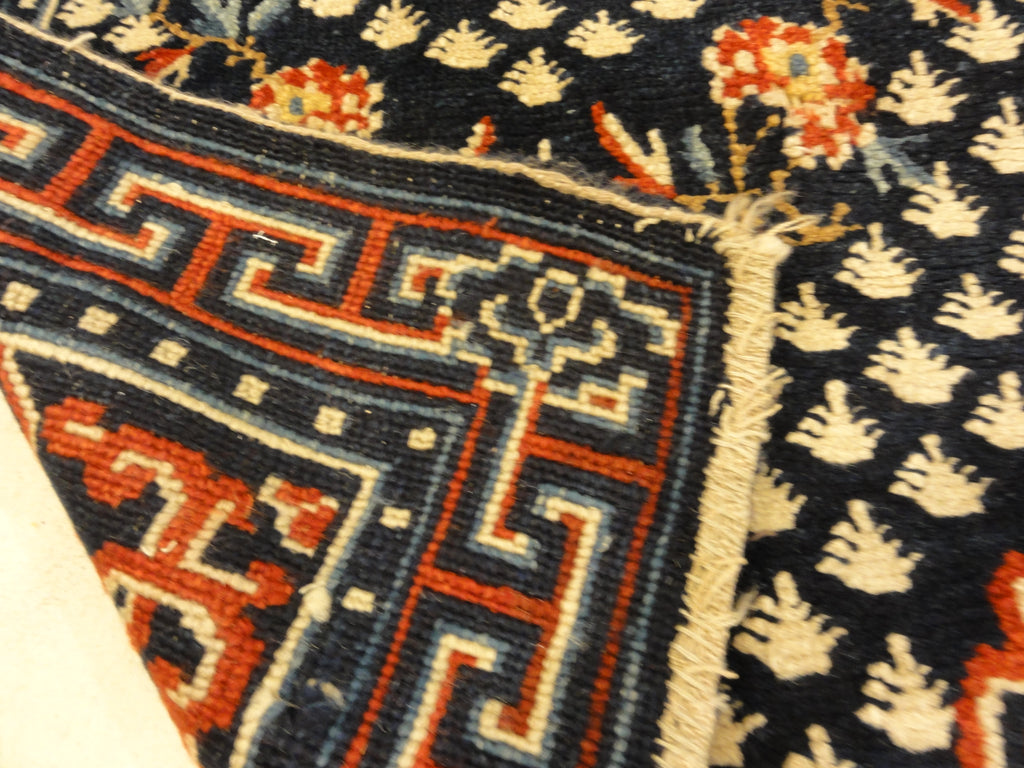 Beautiful Antique Tibetan Rug Woven Circa 1880 Genuine Woven Carpet Art All Handmade in Tibet Santa Barbara Design Center and Rugs and More