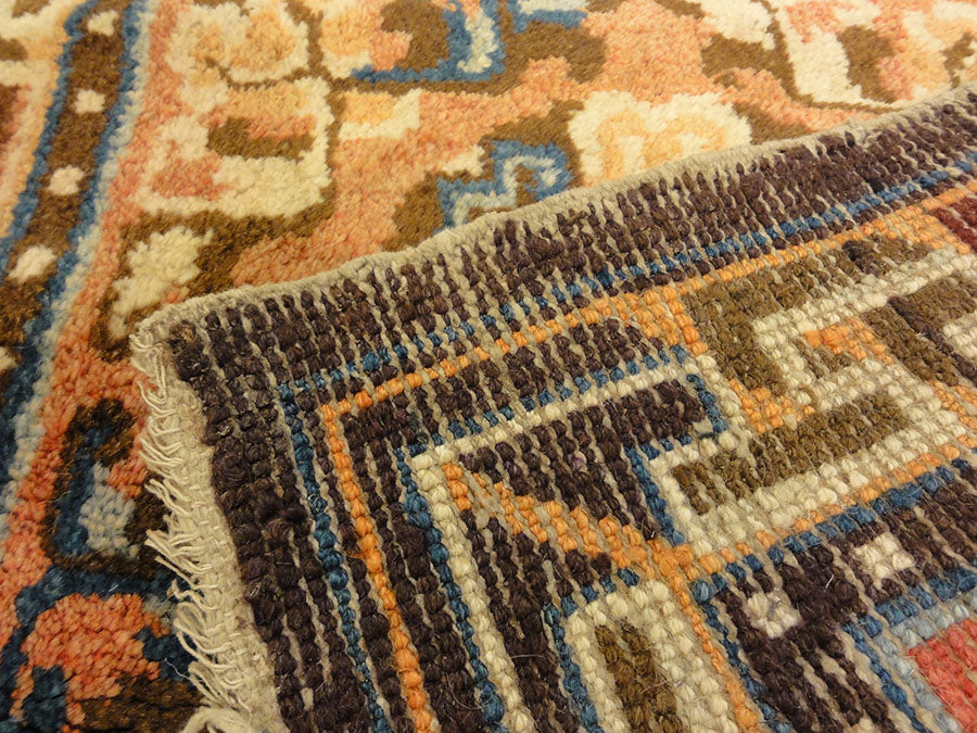 Antique Tibetan Chair Cover. A piece of antique woven carpet art sold by Santa Barbara Design Center, Rugs and More in Santa Barbara, California.