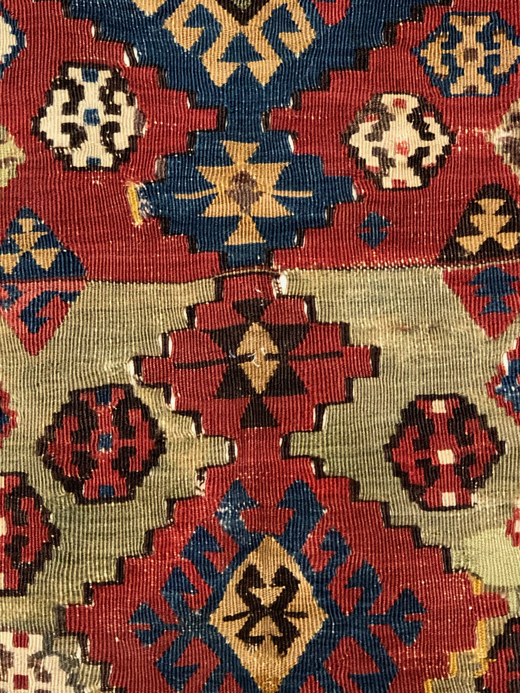 38223 Antique Turkish Reyhanli Kelim rare format