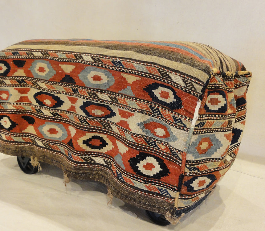 31990 Shahsavan Antique Kelim Camel Bag