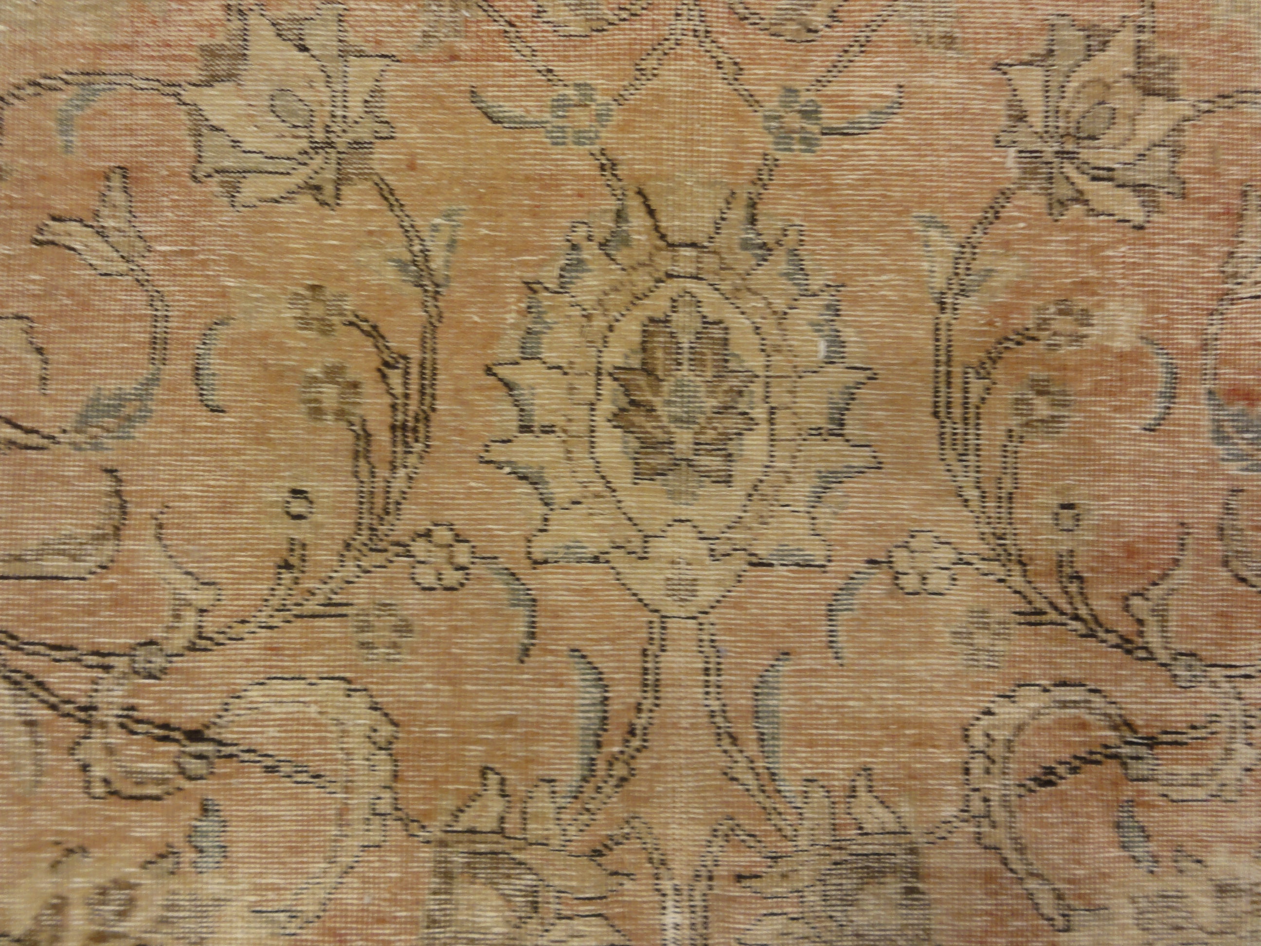 Antique Beige and Pink Persian Tabriz Genuine Authentic Intricate Woven Carpet Art Santa Barbara Design Center and Rugs and More