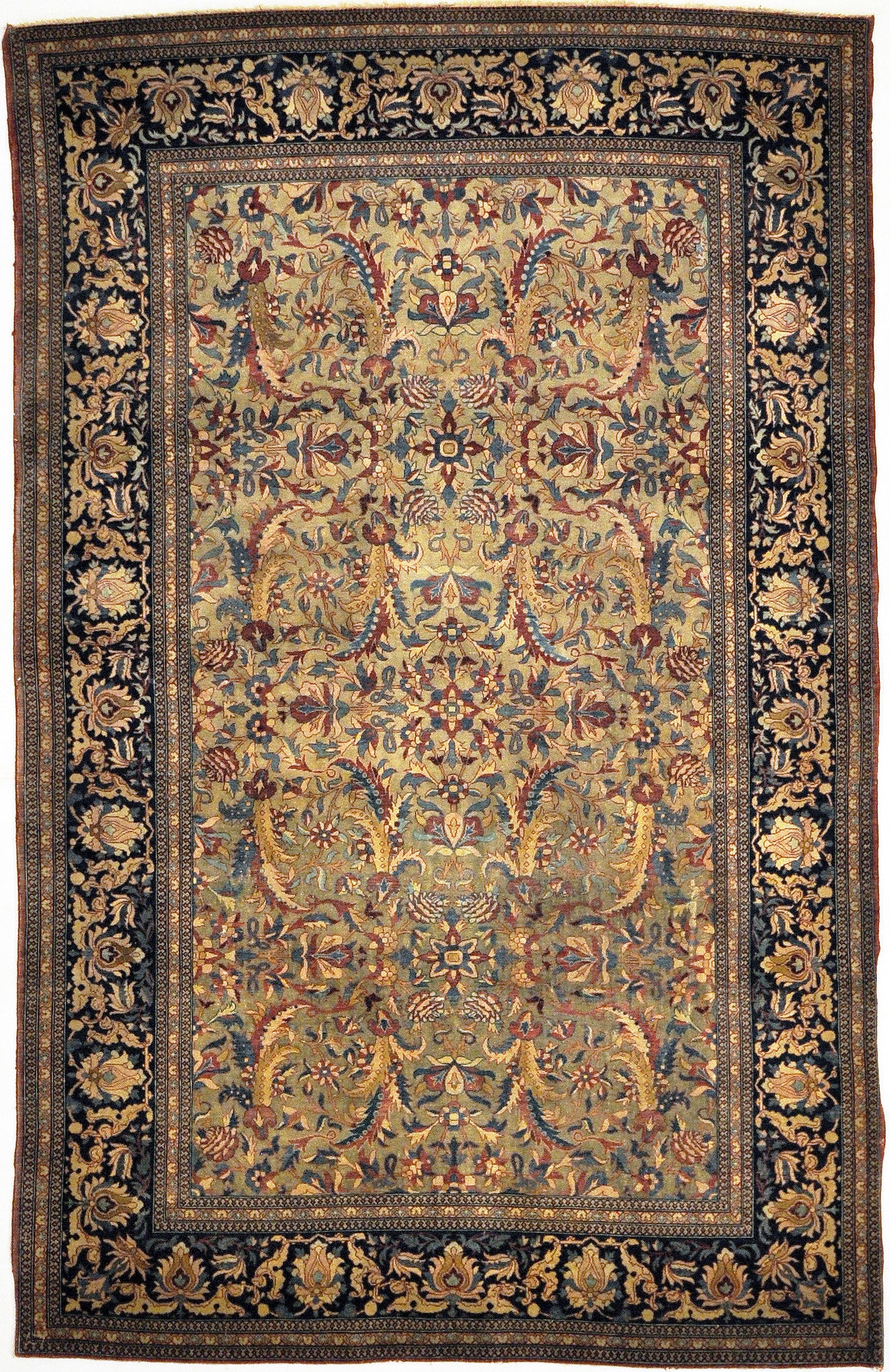 Antique Mohtashan Kashan Rug and More Santa Barbara Design Center Persian Carpet Authentic Woven Art Fine Knotted Manchester Wool