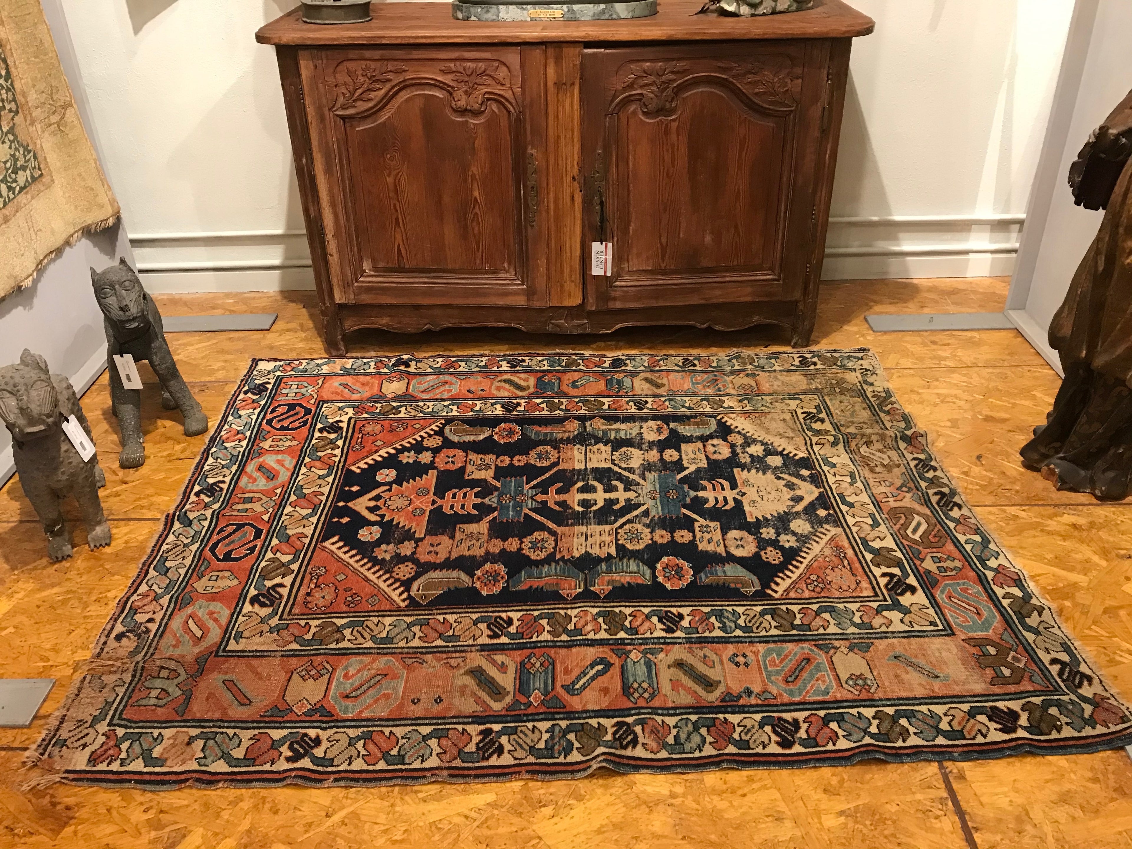 Antique Proto Kurdish Early Rug