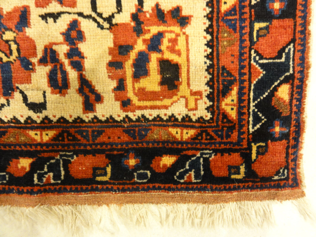 Antique Persian Afshar with All Over Floral Genuine Authentic Intricate Woven Carpet Art Santa Barbara Design Center Rugs and More