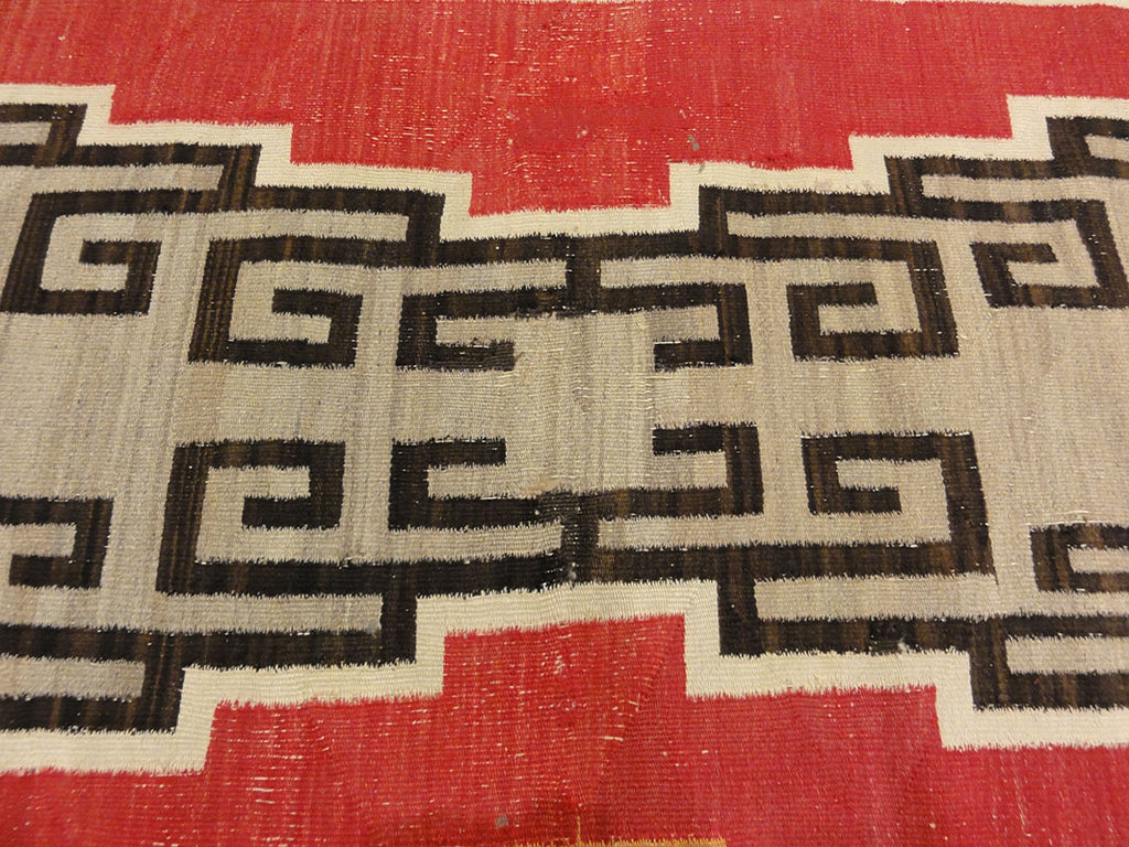 Large Antique Navajo Rug circa 1890-1900 featuring two grey hills. Sold by Santa Barbara Design Center, Rugs and More in Santa Barbara, California.