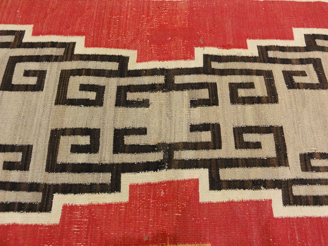 Large Antique Navajo Rug circa 1890-1900 featuring two grey hills. Sold by Santa Barbara Design Center, Rugs and More in Santa Barbara, California.