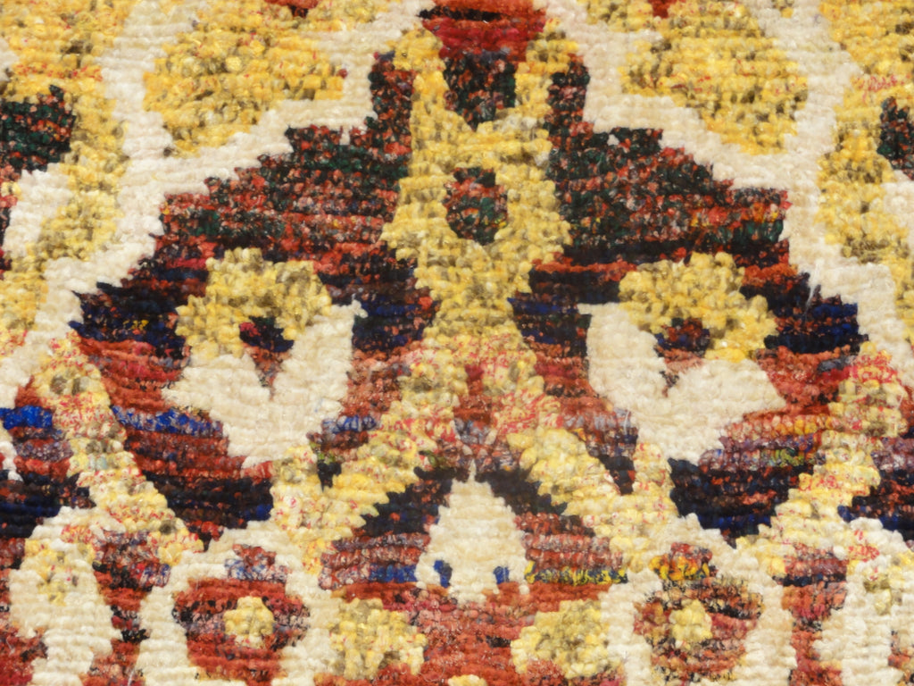 30420 Saree Red Patterned Silk Indian Rug