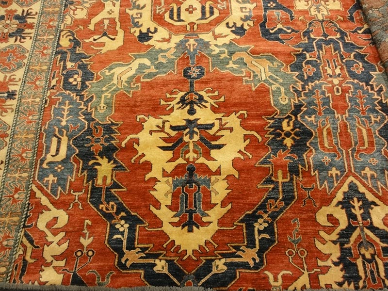 Finest Dragon Kazak Caucasian Rug Blessed by HH Dalai Lama 43700