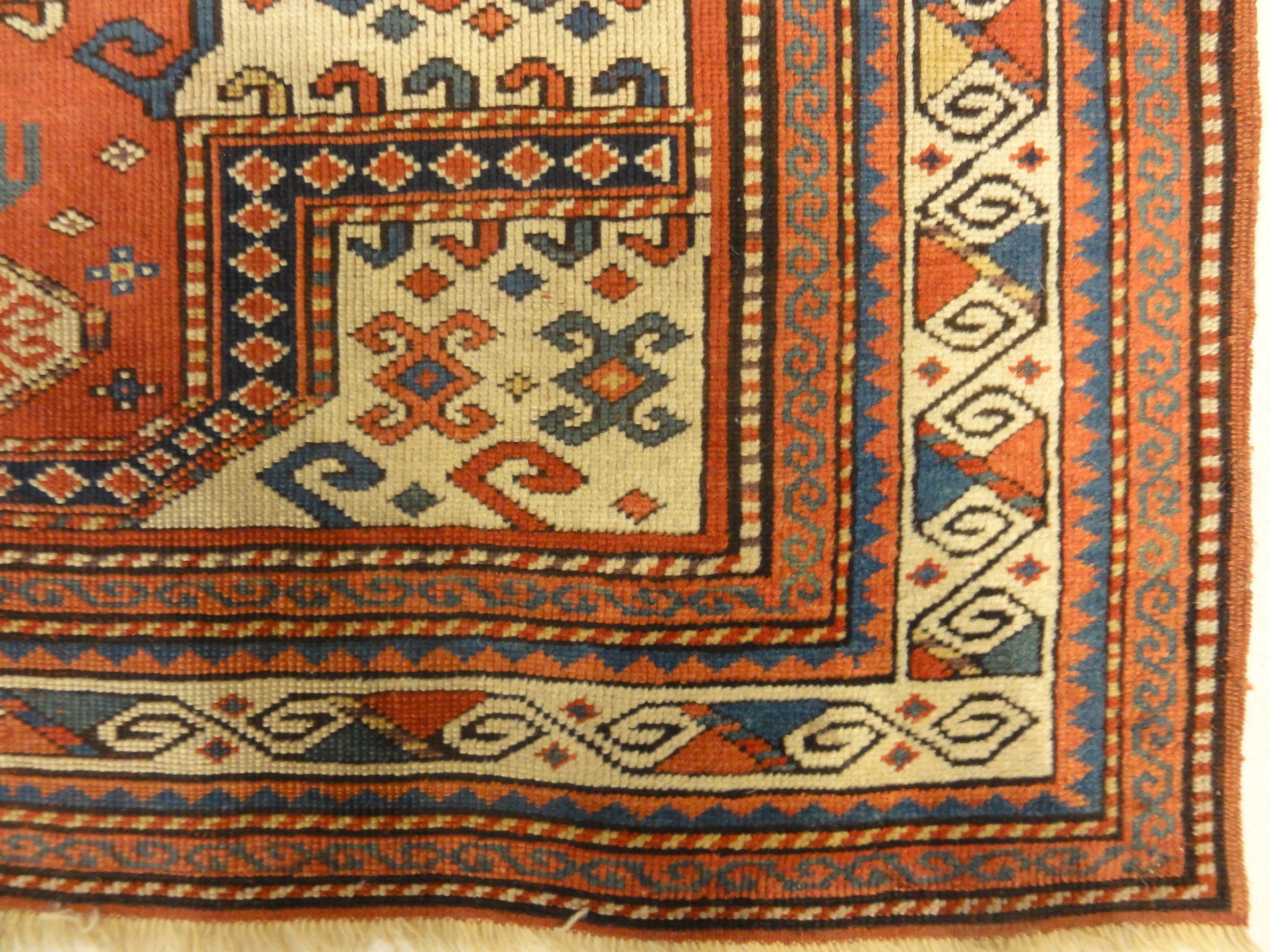 Finest Rare Museum Quality Caucasian Kazak Rug From the Early 19th Century. Genuine Woven Carpet Art. Santa Barbara Design Center Rugs and More.