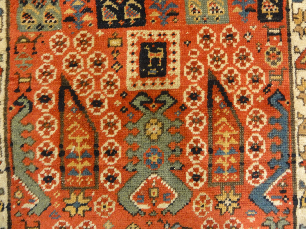 Proto Shahsavan Soj-Bolagh rug ca. 1800 in perfect condition. Classical Tribal art from Kourosh Collection. World class tribal rug at its best.