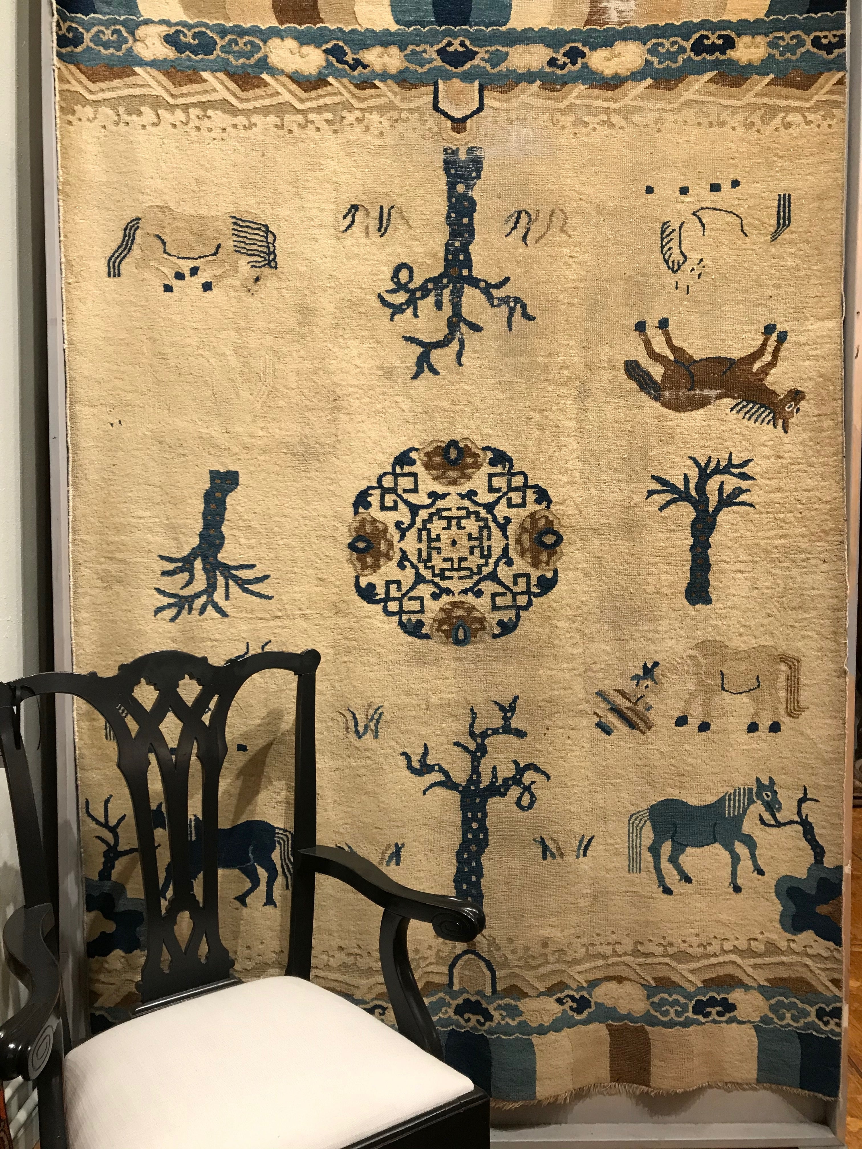 Antique Seven Horses Emperor’s Rug 30533
