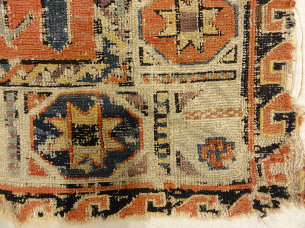 Antique Rare Size and Design Soumak Rug. A piece of genuine antique woven carpet art sold by the Santa Barbara Design Center, Rugs and More.