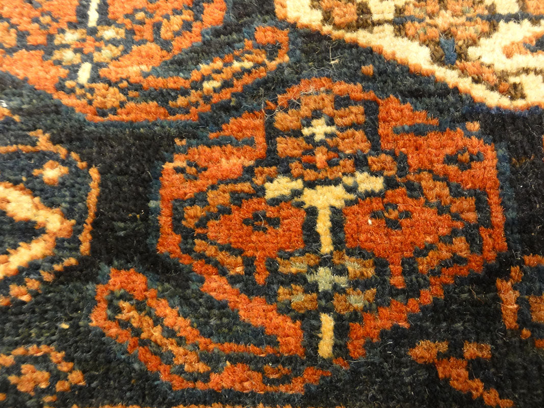 Afshar Botteh Bagface circa 1880. A piece of antique woven carpet art sold by Santa Barbara Design Center Rugs and More in Santa Barbara, California.