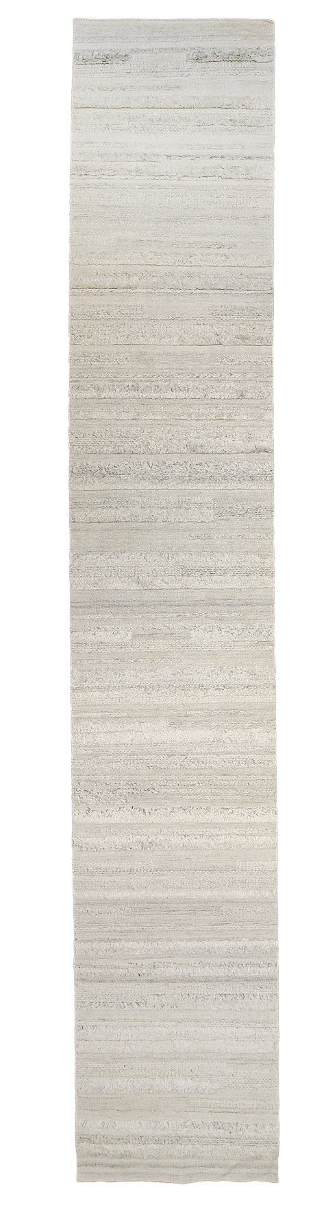 Ziegler &#038; Co Montecito Vibe Runner - A long, narrow beige and gray rug with a subtle textured pattern.
