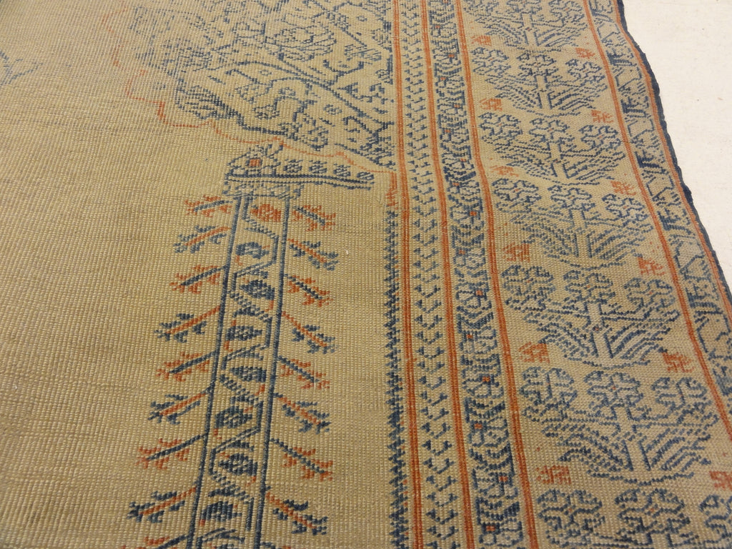 Antique Transylvanian 17th Century Turkish Prayer Rug. A fine piece of genuine woven carpet art sold at the Santa Barbara Design Center.