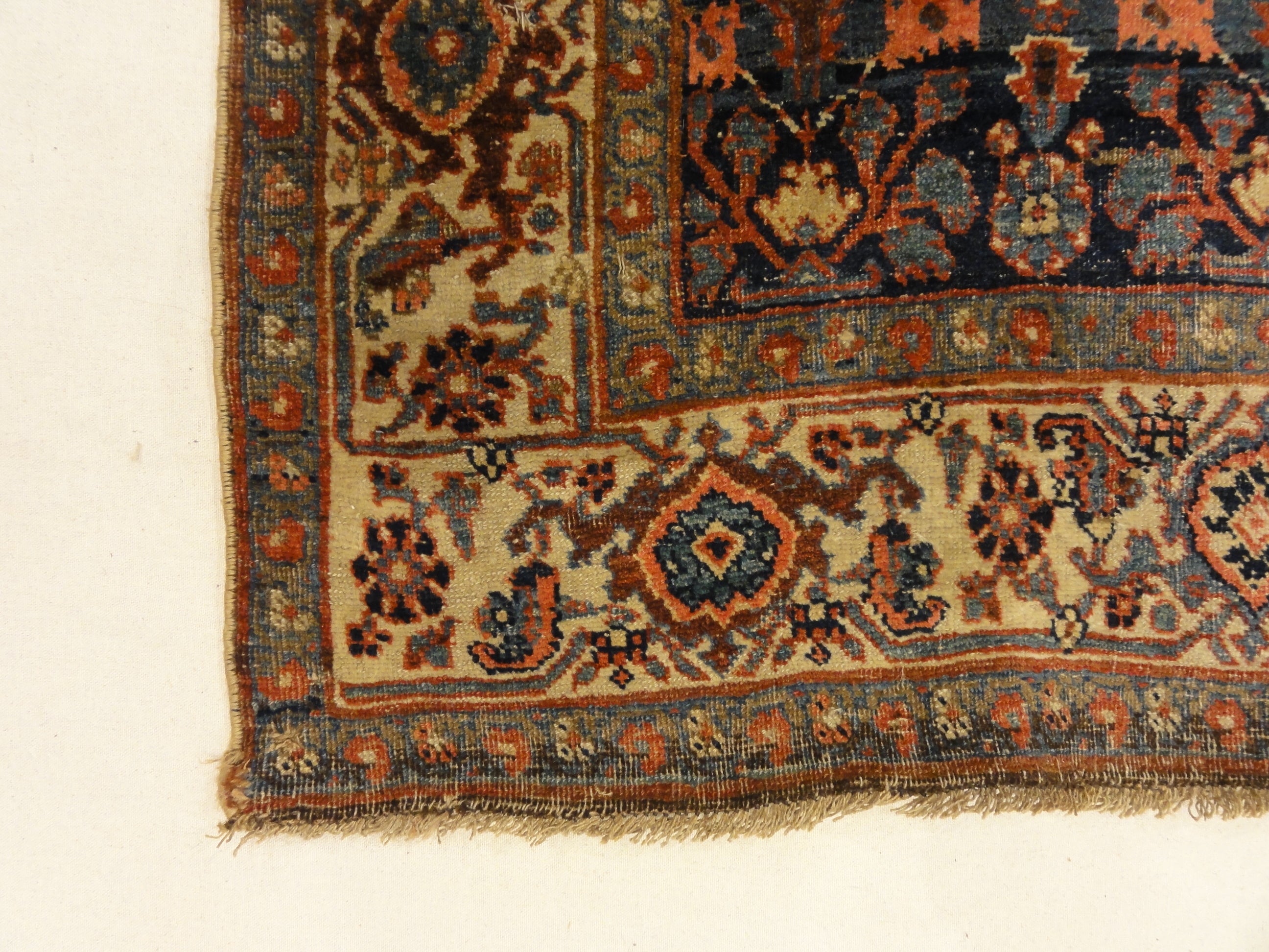 Antique Halvai Bijar Mid 19th Century Wool Foundation Rug 30131