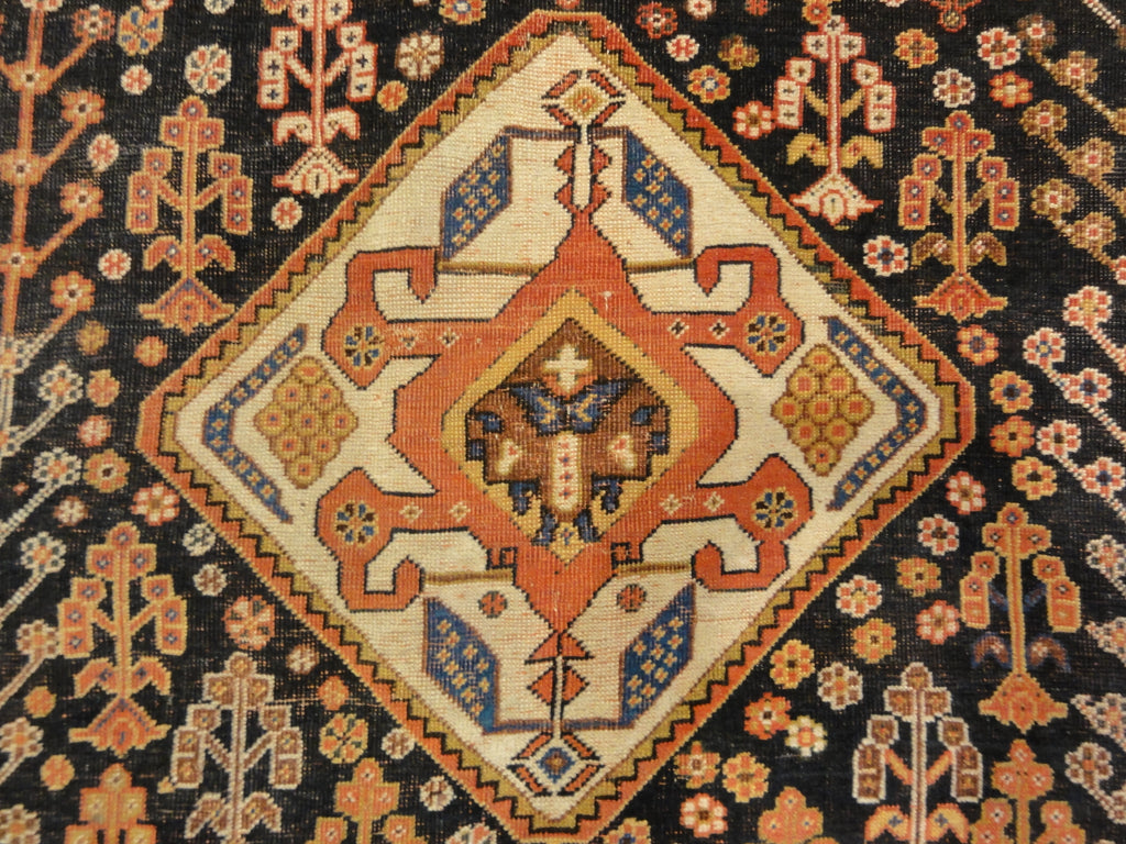 Antique Persian Qashqai 19th Century Rug Genuine Authentic Intricate Woven Carpet Art Santa Barbara Design Center Rugs and More