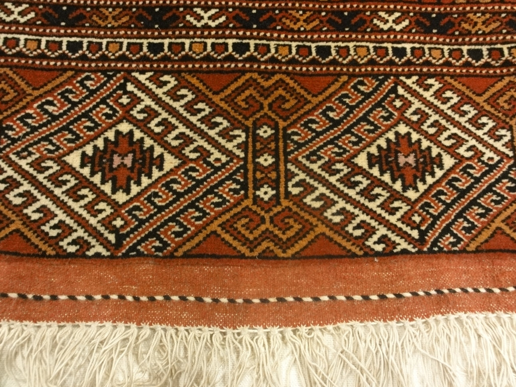 30341 Vinatge Persian Turkomen with Silk Foundation