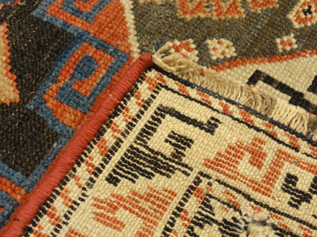 antique Kazak Memling Gul Rug 30641