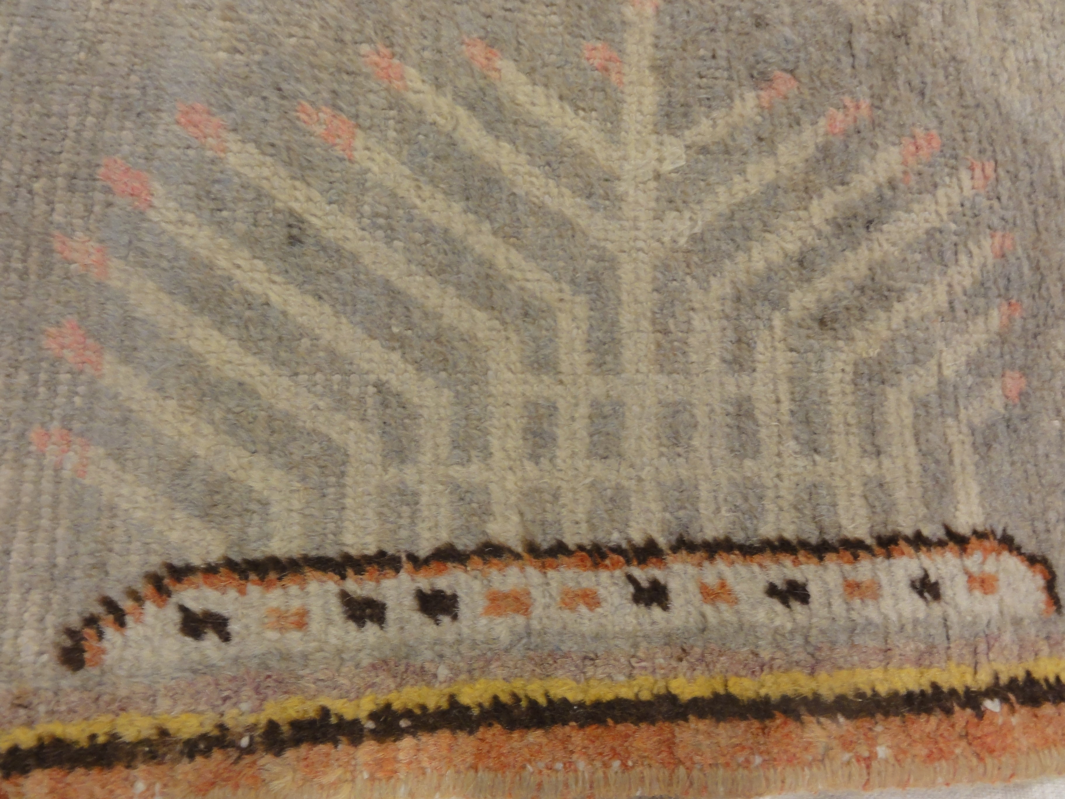 Oushak rugs began just south of Istanbul, Turkey, named after the town: Oushak. The Oushak carpet is Persian-influenced unlike most Turkish rugs. The town of Oushak has produced Turkish rugs ever since the 15th century. 