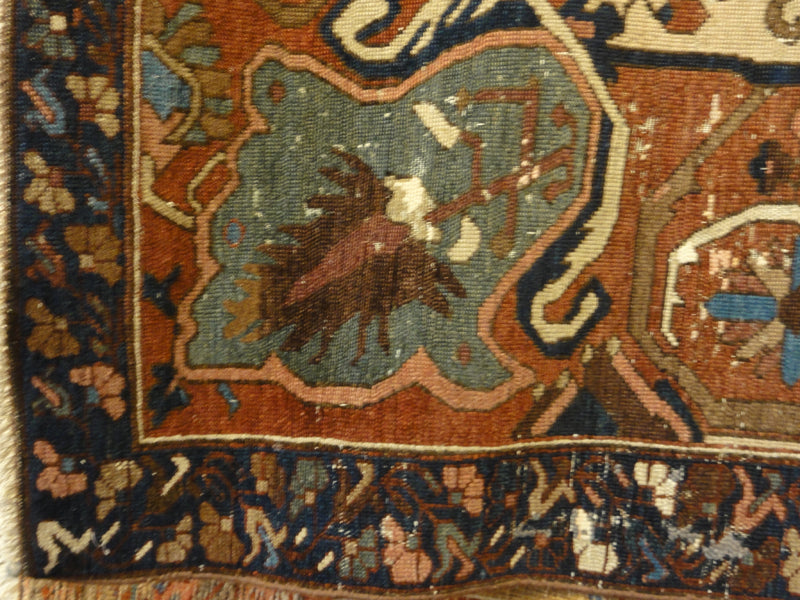 Rare Antique Bakhtiari Rug 35917