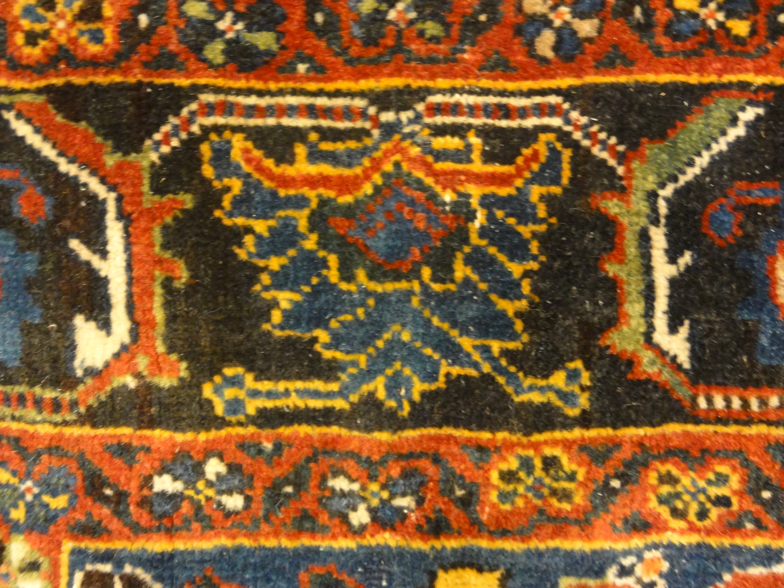 36248 Antique Persian Qashqai Rug Woven Circa 1900