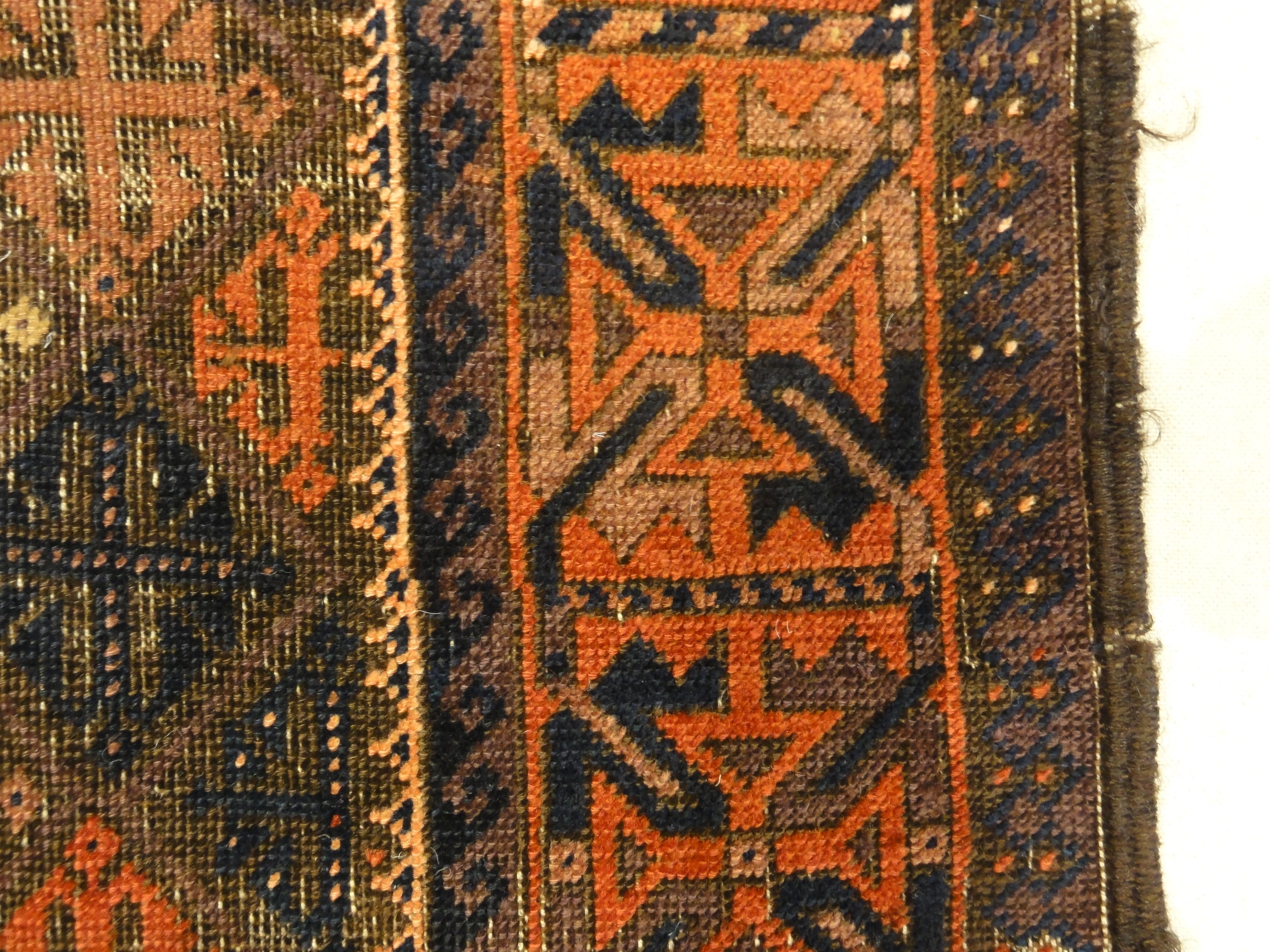 Antique Original Afghani Baluch Multicolor Diamonds 30249