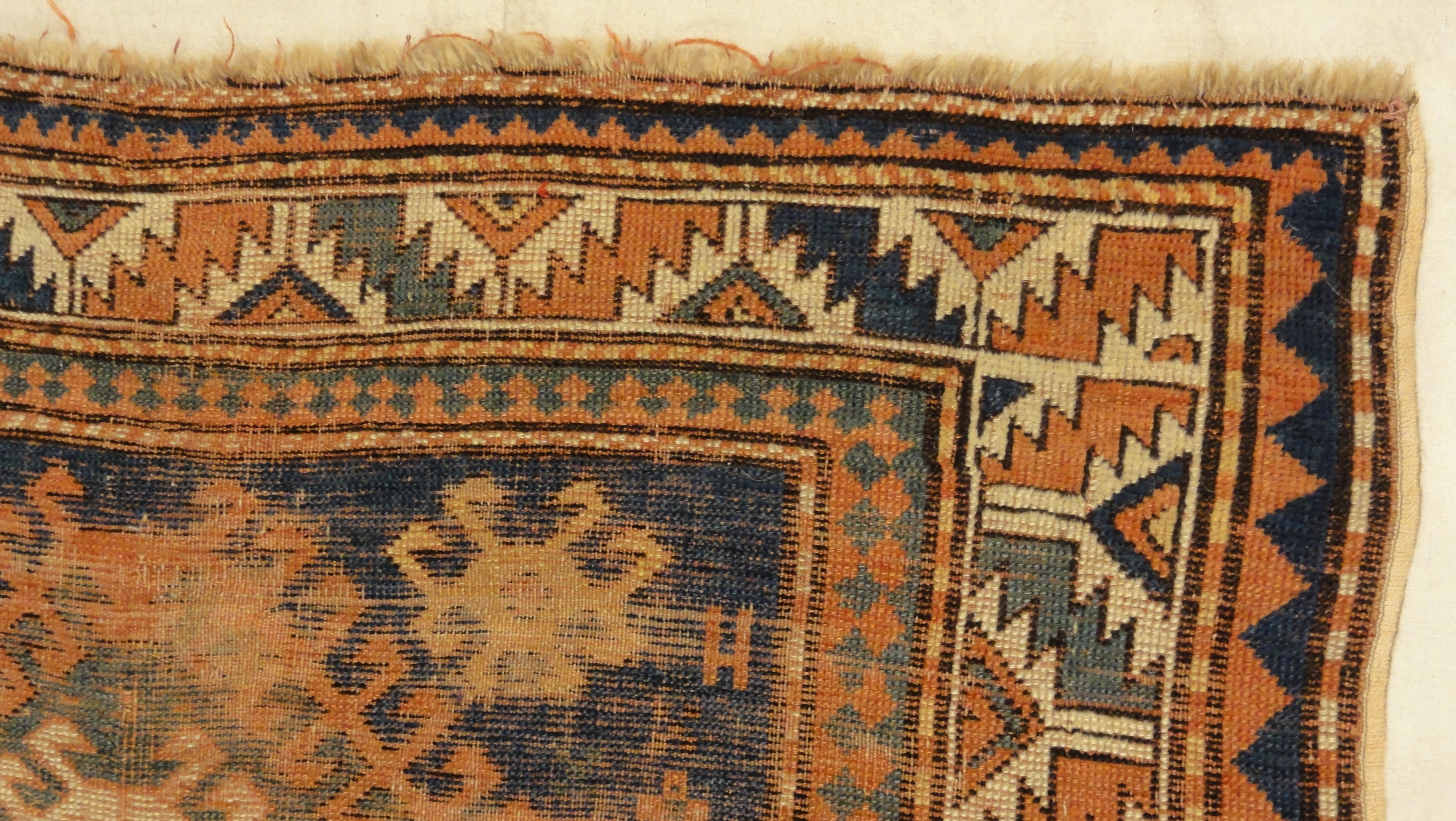 34588 Antique Kazak Rug