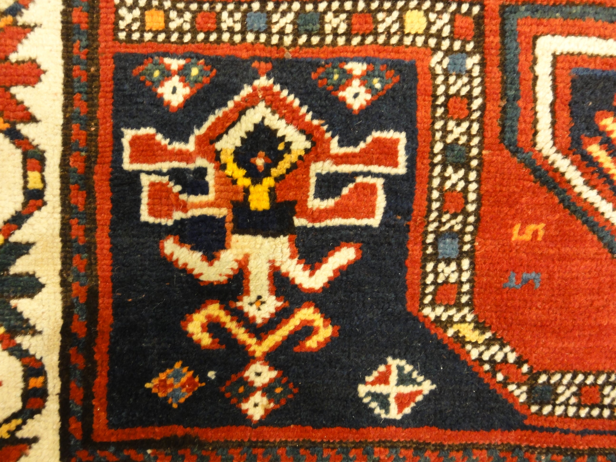 Antique Kazak Double Prayer Rug 30532