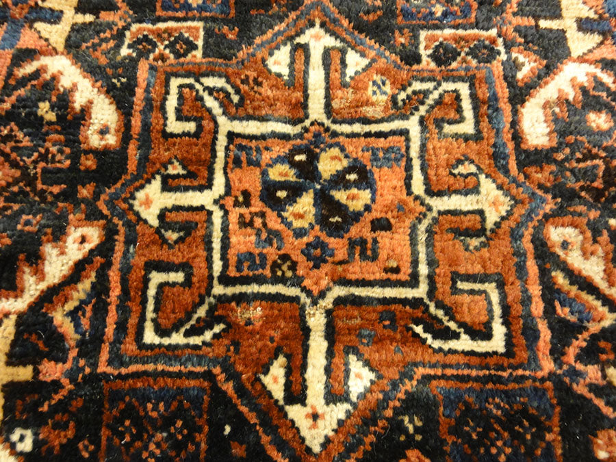 Antique Khamseh Original Southwest Persian Rug. A piece of genuine authentic woven carpet art sold by Santa Barbara Design Center Rugs and More.