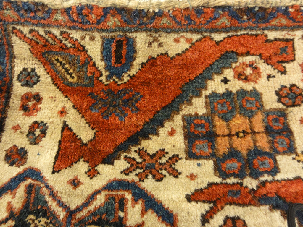 31292 Antique Afshar Featuring Dragon and Phoenix Fight