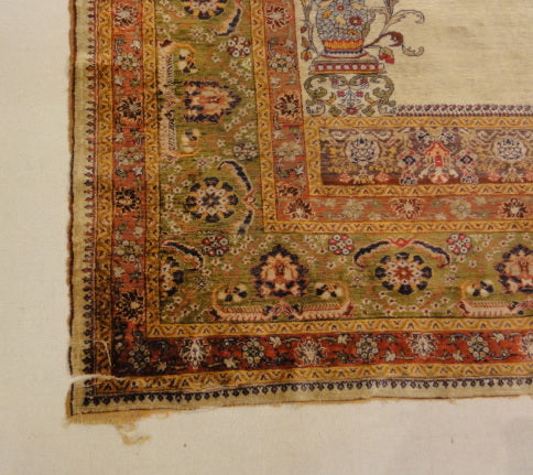 30037 Antique Silk Turkish Prayer Rug ca.1850
