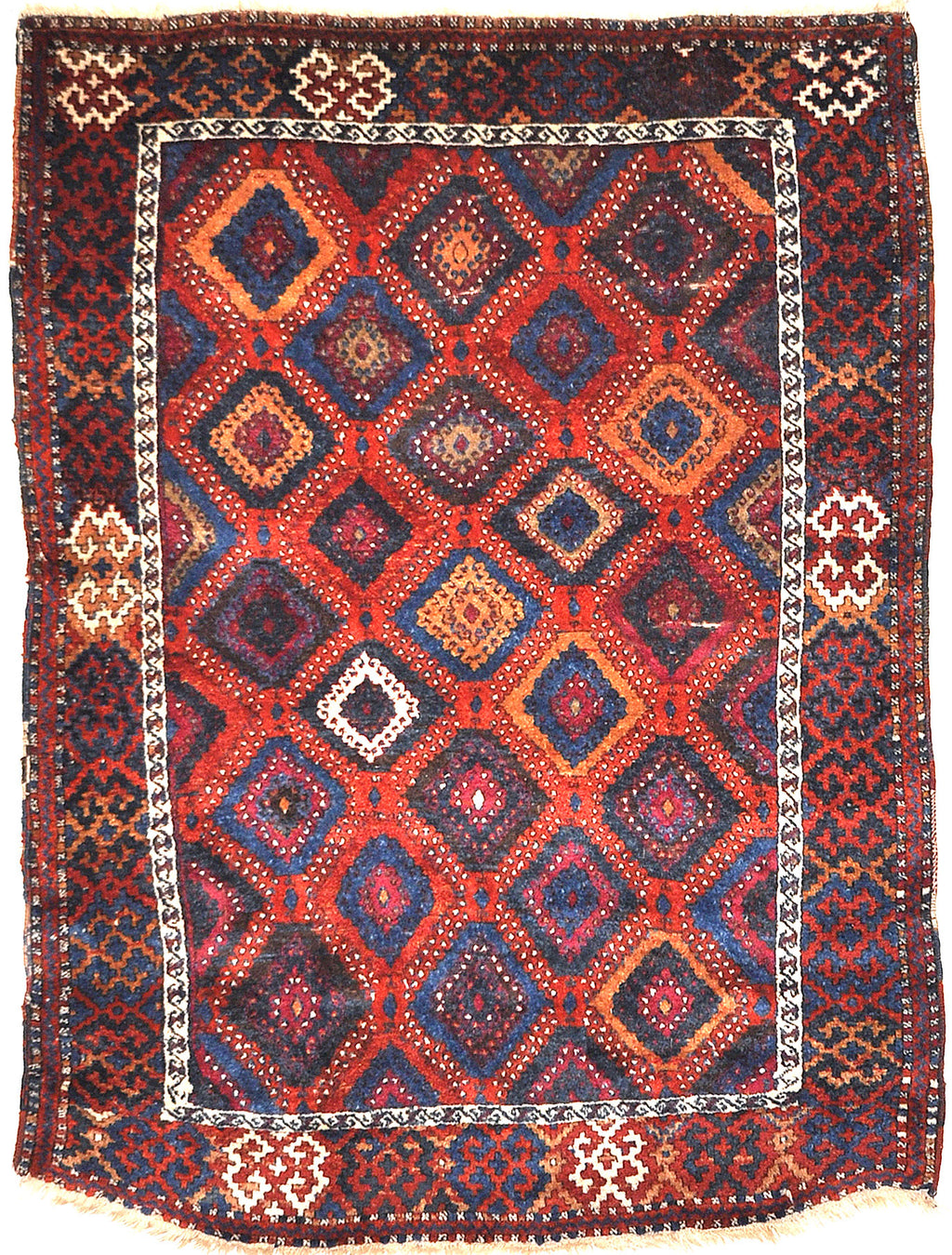 Antique Rare Eastern Kurdish Anatolian Yuruk Rug. A piece of genuine woven carpet art sold by Santa Barbara Design Center, Rugs and More.