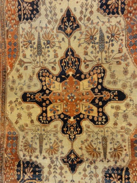 Antique medalion sarouk Farahan Rug 29862
