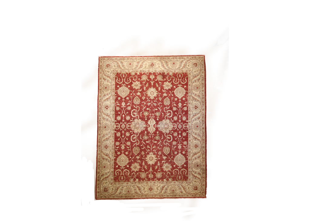 A beautiful vintage 11' x 14' Oushak carpet, woven with organic dyes and hand spun wool. Larger allover design Oushaks tend to be a favorite of top designers, with their uplifting colors and somewhat tribal approach to floral motifs, they instantly transform and elevate any space.