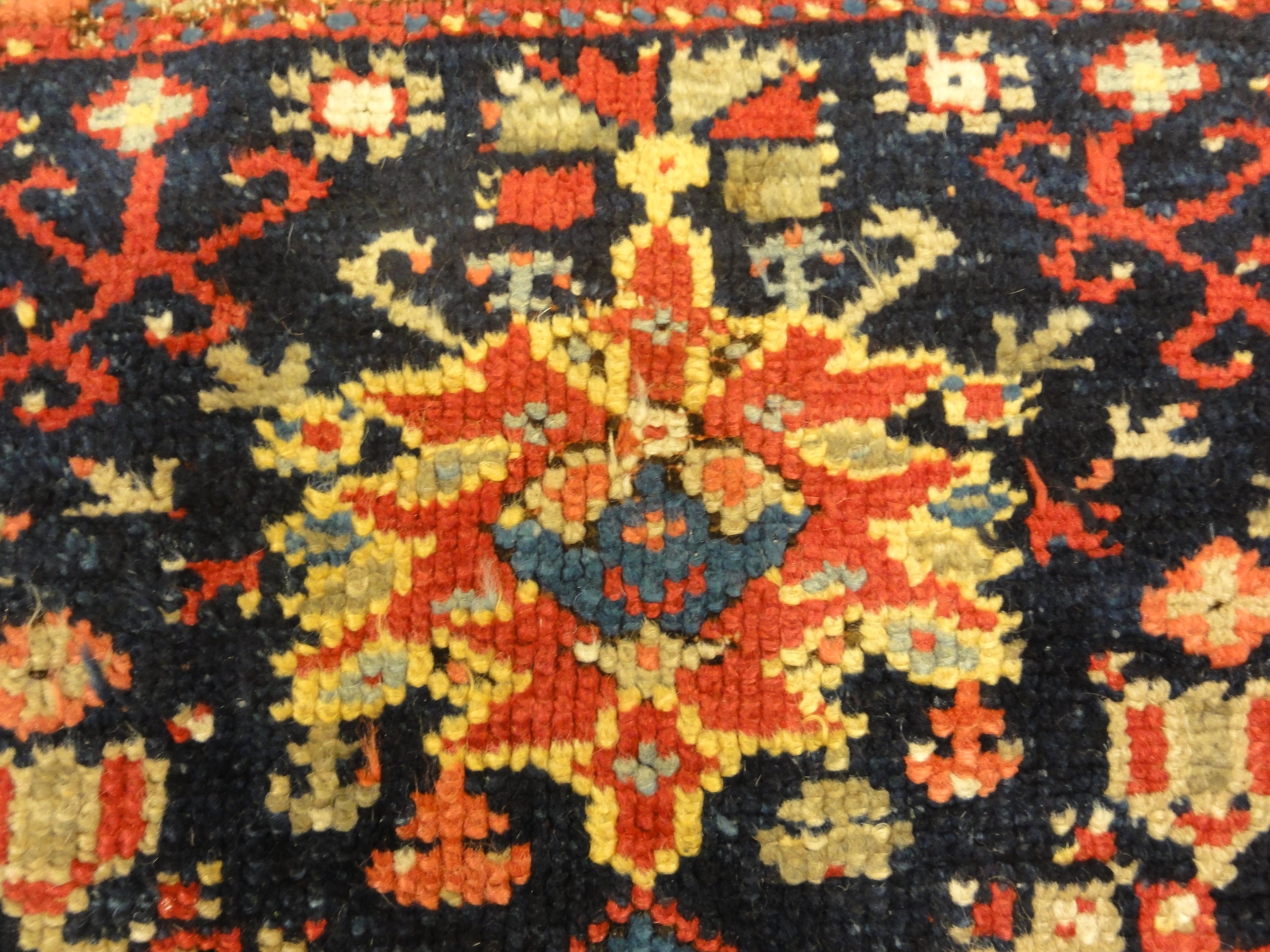 Rare Turkish Oushak Meditation Piece Circa 1800s. A very rare beautiful rug. Genuine woven carpet art sold by Santa Barbara Design Center, Rugs and More.