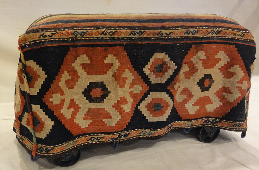 31981 Shahsavan Antique Kelim Camel Bag