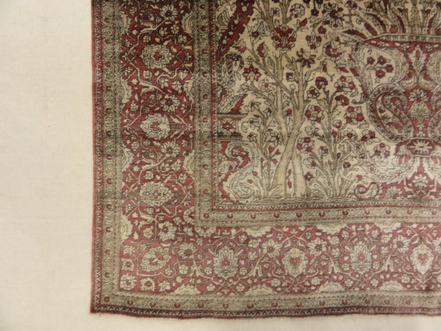 Rare Antique Silk Mohtasham Kashan 29241