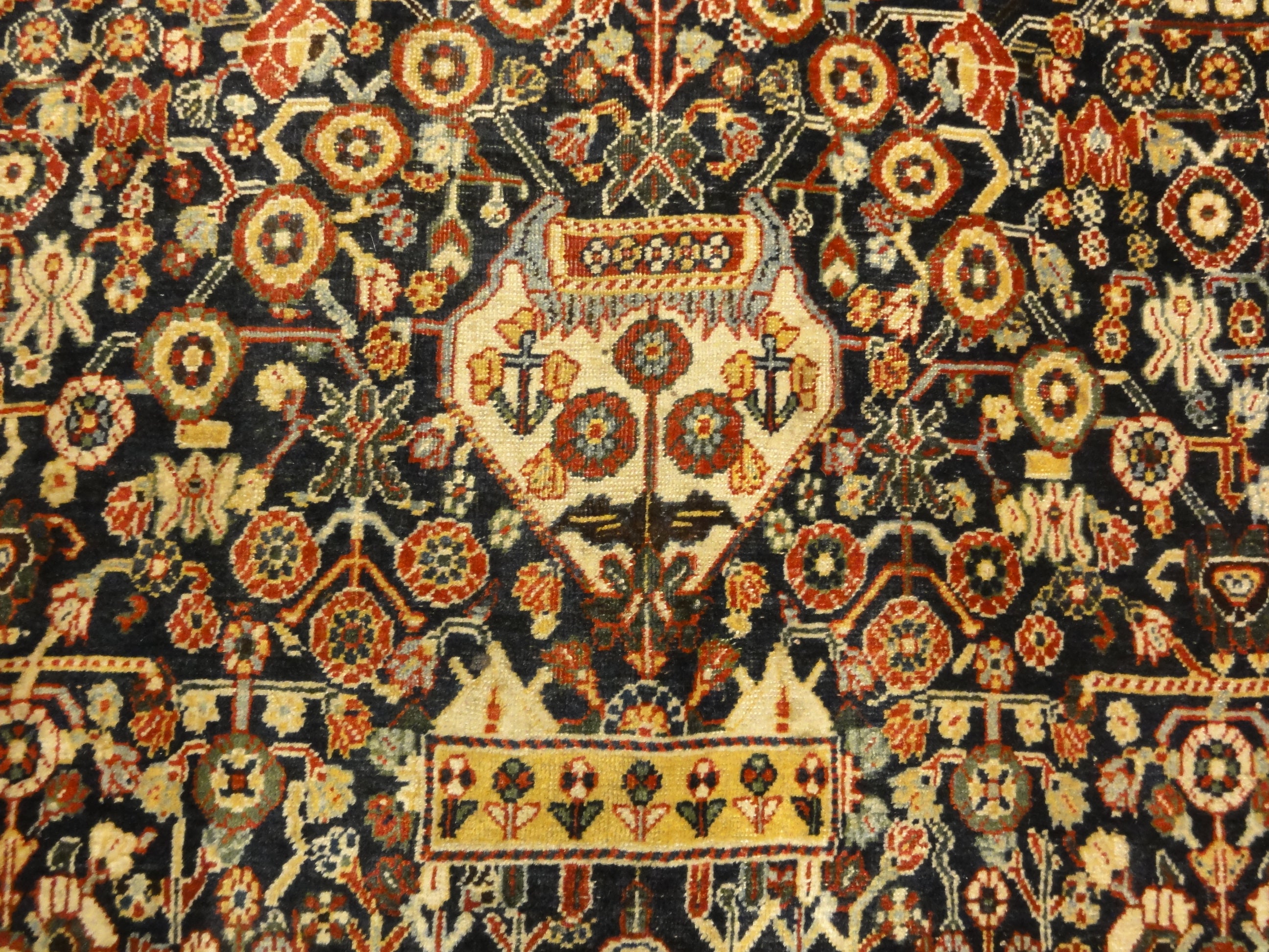 Very Rare Antique millefleure Qashqai 1001 Flowers Rug 30699