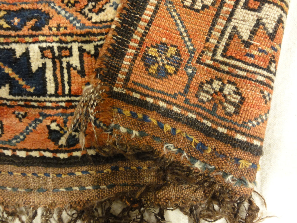 Antique Persian Kurdish Rug Wool Foundation Circa 1880 - Rugs & More Oriental Carpet