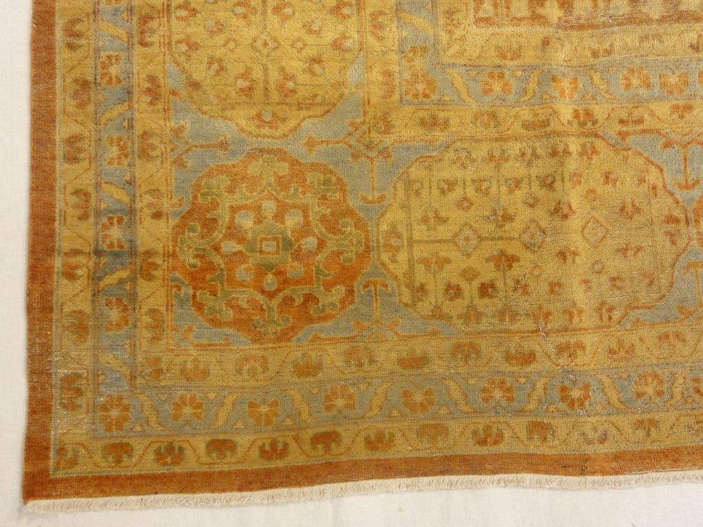 Antique Light Blue and Terra Mamluk Rug 30405