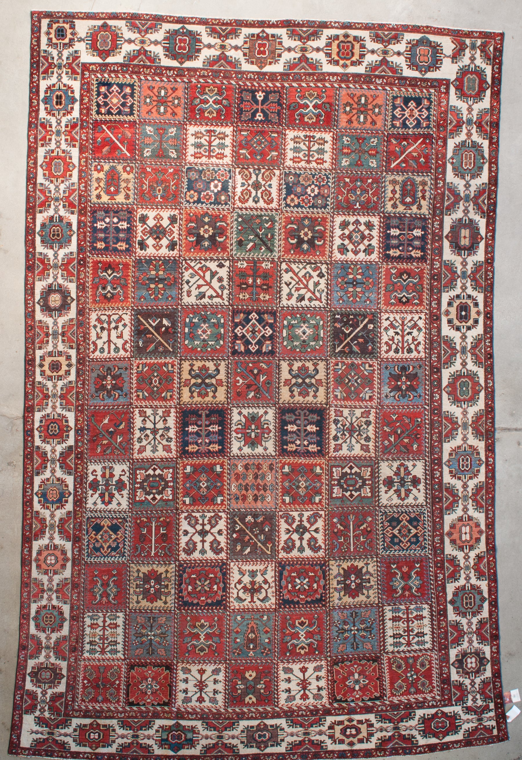 43494 Antique Baktiari rug