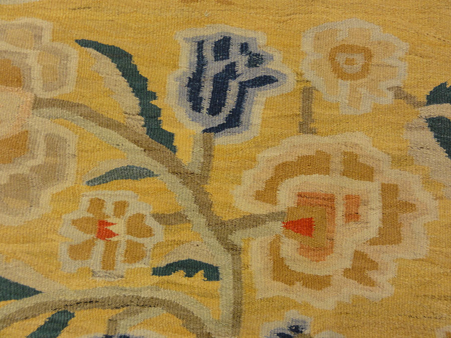 Beautiful Antique Bessarabian Kelim Rug. A piece of genuine authentic woven carpet art sold by Santa Barbara Design Center Rugs and More.