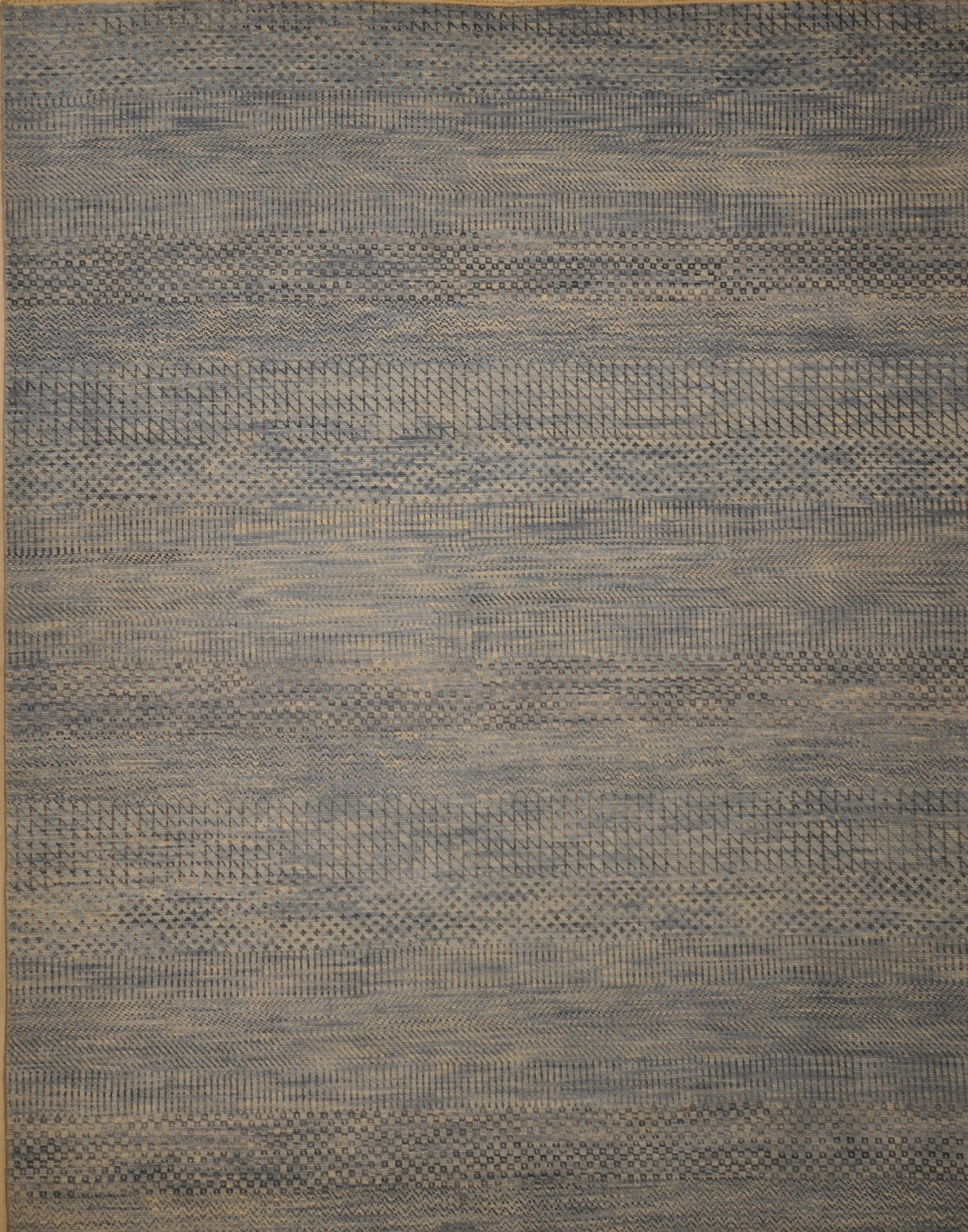 Grey Modern Patterned Rug